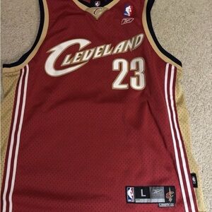 Reebok Red and Gold Cleveland Jersey